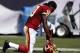 TAMPA, FL - SEPTEMBER 30: Quarterback Robert Griffin III #10 of the Washington Redskins prays just before the start of the game against the Tampa Bay Buccaneers during the game at Raymond James Stadium on September 30, 2012 in Tampa, Florida. (Photo by J. Meric/Getty Images)