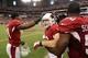 GLENDALE, AZ - SEPTEMBER 30: Kicker Jay Feely #3 of the Arizona Cardinals celebrates after making the game winning 46 yard field goal in overtime to defeat the Miami Dolphins 24-21 following the NFL game at the University of Phoenix Stadium on September 30, 2012 in Glendale, Arizona. (Photo by Christian Petersen/Getty Images)