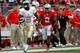 COLUMBUS, OH - SEPTEMBER 8: Storm Johnson #8 of the Central Florida Knights is pursued by Christian Bryant #2 of the Ohio State Buckeyes on September 8, 2012 at Ohio Stadium in Columbus, Ohio. (Photo by Kirk Irwin/Getty Images)