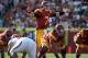 LOS ANGELES, CA - SEPTEMBER 10: Matt Barkley #7 of the USC Trojans calls out a play before a snap against the Utah Utes at Los Angeles Memorial Coliseum on September 10, 2011 in Los Angeles, California. (Photo by Harry How/Getty Images)