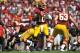 LANDOVER, MD - SEPTEMBER 23: Robert Griffen III #10 of the Washington Redskins looks to pass against the Cincinnati Bengals at FedExField on September 23, 2012 in Landover, Maryland. The Bengals defeated the Redskins 38-31. (Photo by Larry French/Getty Images)