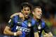 MILAN, ITALY - SEPTEMBER 30: Diego Alberto Milito of FC Inter celebrates with team-mate Antonio Cassano after scoring his team's first goal during the Serie A match between FC Internazionale Milano and ACF Fiorentina at San Siro Stadium on September 30, 2012 in Milan, Italy. (Photo by Claudio Villa/Getty Images)