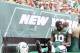 EAST RUTHERFORD, NJ - SEPTEMBER 30: Santonio Holmes #10 of the New York Jets is carted off the field in the second half against the San Francisco 49ers on September 30, 2012 at MetLife Stadium in East Rutherford, New Jersey.The San Francisco 49ers defeated the New York Jets 34-0. (Photo by Elsa/Getty Images)