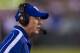 Sep 30, 2012; Philadelphia, PA, USA; New York Giants head coach Tom Coughlin along the sidelines during the third quarter against the Philadelphia Eagles at Lincoln Financial Field.The Eagles defeated The Giants 19-17. Mandatory Credit: Howard Smith-US PRESSWIRE