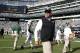 EAST RUTHERFORD, NJ - SEPTEMBER 09: Head coach Rex Ryan of the New York Jets works on the sidelines after the season opener against the Buffalo Bills at MetLife Stadium on September 9, 2012 in East Rutherford, New Jersey. (Photo by Jeff Zelevansky/Getty Images)