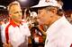 Georgia head coach Mark Richt (left) with South Carolina head coach Steve Spurrier