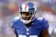 EAST RUTHERFORD, NJ - SEPTEMBER 16: Hakeem Nicks #88 of the New York Giants celebrates with Ramses Barden #13 of the New York Giants against the Tampa Bay Buccaneers during a game at MetLife Stadium on September 16, 2012 in East Rutherford, New Jersey. (Photo by Jeff Zelevansky/Getty Images)