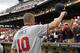 Chipper acknowledging the classy Pirates fans