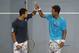 Jo-Wilfred Tsonga and Gael Monfils of France