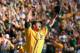 Closer Grant Balfour celebrating the A's clinching the A.L. West