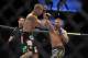 May 15, 2012; Fairfax, VA, USA; Jeremy Stephens (right) goes for a punch to the head of Donald Cerrone (left) during the Korean zombie vs Poirier event at Patriot Center. Mandatory Credit: Rafael Suanes-US PRESSWIRE