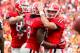 Georgia TE Arthur Lynch (left), RB Todd Gurley (center) and QB Aaron Murray (right)
