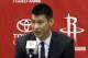 HOUSTON, TX - JULY 19: Jeremy Lin of the Houston Rockets speaks to the media as he is introduced during a press conference at Toyota Center on July 19, 2012 in Houston, Texas. Lin has signed a three year $25 million dollar contract with the Houston Rockets. (Photo by Bob Levey/Getty Images)