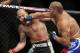 Oct 5, 2012; Minneapolis, MN, USA; Antonio Silva (right) knocks out Travis Browne (left) in the first round of their bout at the UFC on FX 5 at the Target Center. It was Browne's first loss. Mandatory Credit: Bruce Kluckhohn-US PRESSWIRE