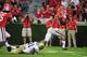 ATHENS, GA - SEPTEMBER 22: Todd Gurley #3 of the Georgia Bulldogs breaks the tackle of Javon Marshall #31 of the Vanderbilt Commodores for a touchdown at Sanford Stadium on September 22, 2012 in Athens, Georgia. (Photo by Scott Cunningham/Getty Images)