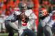 CHAMPAIGN, IL - OCTOBER 15: Braxton Miller #5 of the Ohio State Buckeyes moves to hand-off against the Illinois Fighting Illini at Memorial Stadium on October 15, 2011 in Champaign, Illinois. Ohio State defeated Illinois 17-7. (Photo by Jonathan Daniel/Getty Images)