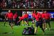 ATLANTA, GA - OCTOBER 5: Members of the Atlanta Braves Grounds Crew clean up the field after fans show their disgust with an umpires call against the St. Louis Cardinals during the National League Wild Card Game at Turner Field on October 5, 2012 in Atlanta, Georgia. (Photo by Scott Cunningham/Getty Images)