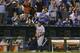 KANSAS CITY, MO - OCTOBER 3: Miguel Cabrera #24 of the Detroit Tigers tips hat as he leaves the game in the fourth inning at Kauffman Stadium on October 3, 2012 in Kansas City, Missouri. (Photo by Ed Zurga/Getty Images)