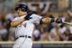 MINNEAPOLIS, MN - SEPTEMBER 28: Miguel Cabrera #24 of the Detroit Tigers hits a single against the Minnesota Twins during the fourth inning of the game on September 28, 2012 at Target Field in Minneapolis, Minnesota. (Photo by Hannah Foslien/Getty Images)