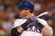 ARLINGTON, TX - SEPTEMBER 26: Josh Hamilton #32 of the Texas Rangers at Rangers Ballpark in Arlington on September 26, 2012 in Arlington, Texas. (Photo by Ronald Martinez/Getty Images)
