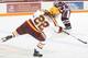 Brandt in her first NCAA game (photo courtesy of Golden Gophers athletics)