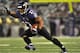 BALTIMORE - SEPTEMBER 27: Ray Rice #27 of the Baltimore Ravens runs the ball against the Cleveland Browns at M&T Bank Stadium on September 27, 2012 in Baltimore, Maryland. The Ravens led the Browns 9-7 at the half. (Photo by Larry French/Getty Images)