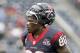 HOUSTON, TX- SEPTEMBER 30: Andre Johnson #80 of the Houston Texans in the pre game warm up before playing against the Tennessee Titans on September 30, 2012 at Reliant Stadium in Houston, Texas. (Photo by Thomas B. Shea/Getty Images)
