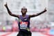 LONDON, ENGLAND - APRIL 25: Tsegaye Kedebe of Ethiopia crosses the finish line to win the VLM Mens Elite section of the 2010 Virgin London Marathon on April 25, 2010 in London, England. (Photo by Dan Kitwood/Getty Images)