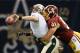 NEW ORLEANS, LA - SEPTEMBER 09: Drew Brees #9 of the New Orleans Saints throws the ball as he is tackled by Ryan Kerrigan #91 of the Washington Redskins during the season opener at Mercedes-Benz Superdome on September 9, 2012 in New Orleans, Louisiana. The Redskins defeated the Saints 40-32. (Photo by Chris Graythen/Getty Images)