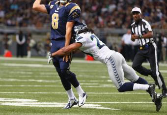 Earl Thomas is accustomed to running down players. He saved a touchdown, at least for now.