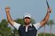 LAS VEGAS, NV - OCTOBER 07: Ryan Moore celebrates on the 18th green after winning the Justin Timberlake Shriners Hospitals for Children Open at TPC Summerlin on October 7, 2012 in Las Vegas, Nevada. (Photo by Scott Halleran/Getty Images)