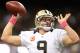NEW ORLEANS, LA - OCTOBER 07: Quarterback Drew Brees #9 of the New Orleans Saints warms up prior to their game against the San Diego Chargers at Mercedes-Benz Superdome on October 7, 2012 in New Orleans, Louisiana. (Photo by Harry How/Getty Images)
