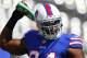 EAST RUTHERFORD, NJ - SEPTEMBER 9: Mario Williams #94 of the Buffalo Bills cools off before the start of their season opener against the New York Jets during an NFL game at MetLife Stadium on September 9, 2012 in East Rutherford, New Jersey. (Photo by Rich Schultz /Getty Images)