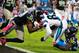 Brandon Browner keeps the Carolina Panthers out of the end zone with the help of Marcus Trufant.