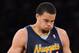 LOS ANGELES, CA - MAY 12: JaVale McGee #34 of the Denver Nuggets reacts in the fourth quarter while taking on the Los Angeles Lakers in Game Seven of the Western Conference Quarterfinals in the 2012 NBA Playoffs on May 12, 2012 at Staples Center in Los Angeles, California. NOTE TO USER: User expressly acknowledges and agrees that, by downloading and or using this photograph, User is consenting to the terms and conditions of the Getty Images License Agreement. (Photo by Harry How/Getty Images)