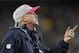 Oct 7, 2012; Foxboro, Massachusetts, USA; Denver Broncos head coach John Fox reacts on the side line during the third quarter against the New England Patriots at Gillette Stadium. Mandatory Credit: Greg M. Cooper-US PRESSWIRE