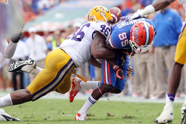 LSU LB Kevin Minter Shares SEC Defensive Honor with Florida Player