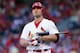 ST LOUIS, MO - OCTOBER 07: Matt Holliday #7 of the St Louis Cardinals prepares to bat in the fifth inning against the Washington Nationals during Game One of the National League Division Series at Busch Stadium on October 7, 2012 in St Louis, Missouri. (Photo by Jamie Squire/Getty Images)