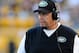 PITTSBURGH, PA - SEPTEMBER 16: Heach coach Rex Ryan of the New York Jets looks on during the game against the Pittsburgh Steelers on September 16, 2012 at Heinz Field in Pittsburgh, Pennsylvania. (Photo by Joe Sargent/Getty Images)