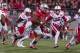 October 6, 2012; Columbus, OH, USA; Ohio State Buckeyes quarterback Braxton Miller (5) breaks through the Nebraska Cornhuskers defense on a 72-yard run at Ohio Stadium. Mandatory Credit: Greg Bartram-US PRESSWIRE