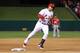 ST LOUIS, MO - OCTOBER 08: Carlos Beltran #3 of the St. Louis Cardinals rounds the bases after hitting a two-run home run in the eighth inning against the Washington Nationals during Game Two of the National League Division Series at Busch Stadium on October 8, 2012 in St Louis, Missouri. (Photo by Dilip Vishwanat/Getty Images)