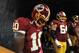 LANDOVER, MD - OCTOBER 7: Robert Griffen III #10 of the Washington Redskins prepares to take the field against the Atlanta Falcons at FedExField on October 7, 2012 in Landover, Maryland. The Falcons defeated the Redskins 24-17. (Photo by Larry French/Getty Images)