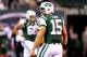 EAST RUTHERFORD, NJ - OCTOBER 08: Tim Tebow #15 of the New York Jets reacts against the Houston Texans in the second quarter at MetLife Stadium on October 8, 2012 in East Rutherford, New Jersey. (Photo by Al Bello/Getty Images)