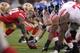 SAN FRANCISCO, CA - JANUARY 22: Offensive center David Baas #64 of the New York Giants centers the ball at the line of scrimmage against the San Francisco 49ers defense during the NFC Championship Game at Candlestick Park on January 22, 2012 in San Francisco, California. (Photo by Doug Pensinger/Getty Images)