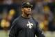 NEW ORLEANS, LA - SEPTEMBER 09: Jonathan Vilma #51 of the New Orleans Saints walks on the field during a timeout in the game against the Washington Redskins during the season opener at Mercedes-Benz Superdome on September 9, 2012 in New Orleans, Louisiana. (Photo by Chris Graythen/Getty Images)