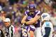 MINNEAPOLIS, MN - OCTOBER 7: Brian Robison #96 and Jared Allen #69 of the Minnesota Vikings celebrate Robison's sack of Matt Hasselbeck against the Tennessee Titans at the Hubert H. Humphrey Metrodome on October 7, 2012 in Minneapolis, Minnesota. (Photo by Adam Bettcher/Getty Images)