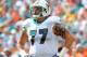 Nov.13, 2011; Miami, FL, USA; Miami Dolphins offensive tackle Jake Long (77) during the first half against the Washington Redskins at Sun Life Stadium. Mandatory Credit: Steve Mitchell-US PRESSWIRE