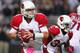 ST. LOUIS, MO - OCTOBER 4: Kevin Kolb #4 of the Arizona Cardinals looks to pass the ball against the St. Louis Rams at the Edward Jones Dome on October 4, 2012 in St. Louis, Missouri. (Photo by Dilip Vishwanat/Getty Images)