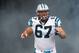 Aug 11, 2012; Charlotte, NC, USA Carolina Panthers center Ryan Kalil (67) comes out of the tunnel before the preseason game against the Houston Texans at Bank of America Stadium. The Texans defeated the Panthers 26-13. Mandatory Credit: Jeremy Brevard-US PRESSWIRE