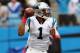 CHARLOTTE, NC - OCTOBER 07: Cam Newton #1 of the Carolina Panthers during their game at Bank of America Stadium on October 7, 2012 in Charlotte, North Carolina. (Photo by Streeter Lecka/Getty Images)